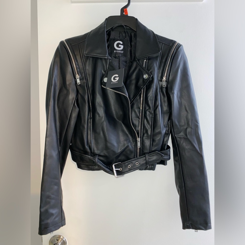 Leather crop jackets